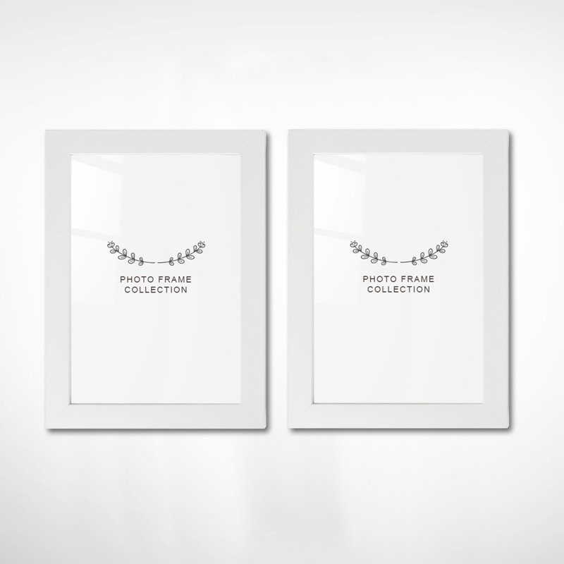 Ensemble de 2 cadres photo Chiu, 4 x 6 pouces | 100% plastique durable, largeur du cadre: 0,8 po | Parfait pour la décoration intérieure et les cadeaux, design élégant pour les souvenirs chéris