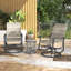 Ensemble de 2 fauteuils oscillants d'extérieur Outsunny
