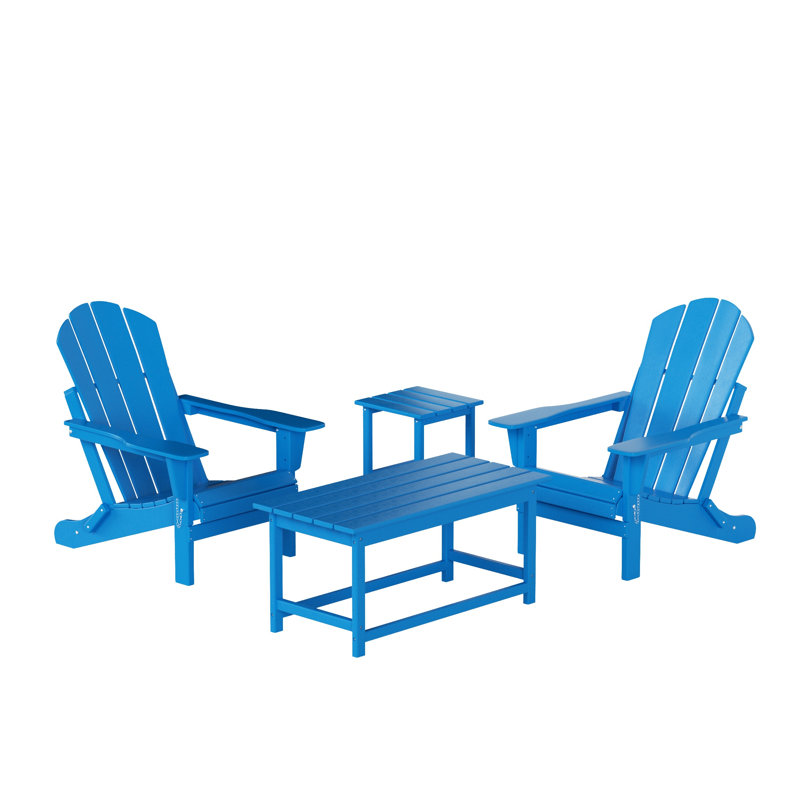 Laguna Foldable Outdoor Adirondack Chair, Pacific Blue