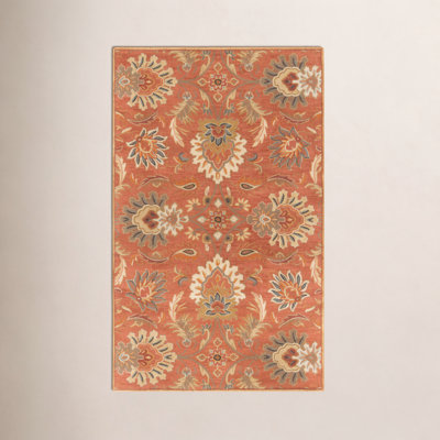 Aaron Terracotta Orange Hand-Tufted Wool Rug