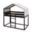 Comfy Twin-Over-Twin Wooden Bunk Bed With Cozy Tent Top-444209433