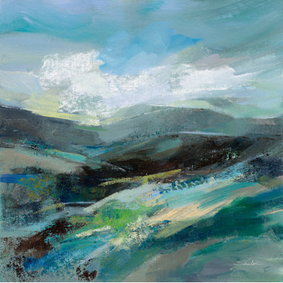 Turquoise Slopes II by Silvia Vassileva - Wrapped Canvas Art Prints