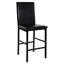 Chaises de salle à manger à hauteur de comptoir 4 pièces, revêtement en similicuir brun, structure en métal noir, poids du produit de 16,76 lb, chaise, siège, finition noire, largeur de siège de 17,5 po
