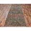 Tapis de couloir en tapis décoratif laine vert/brun 3 pi 7 po x 12 pi 3 po one-of-a-kind noué à la main