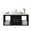 Meuble-lavabo mural moderne 40 po avec lavabo ovale en céramique