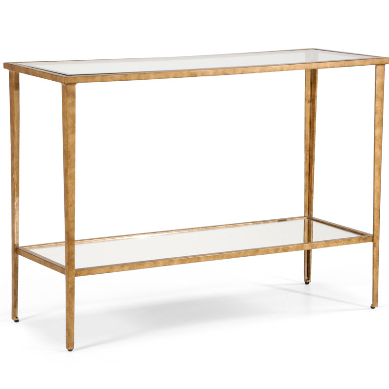 Carson 42'' W Glass Console Table
