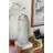 D6.5X16" Ceramic Accent Vase With Textured Gray Finish