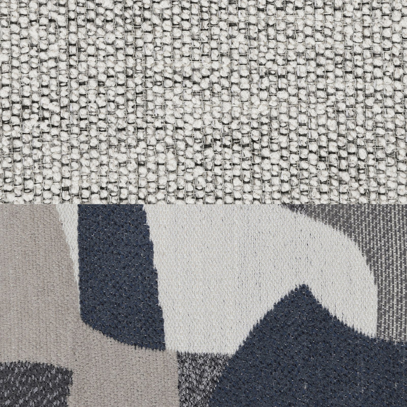 Light Grey 2-Piece Boucle Upholstered Sofa Set