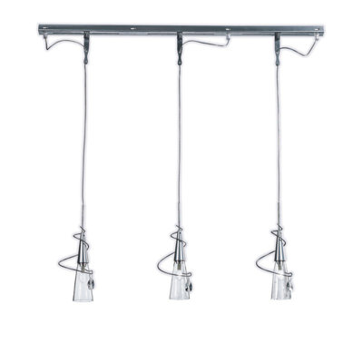 Luminaire suspendu pour îlot de cuisine 3 lumières Flute