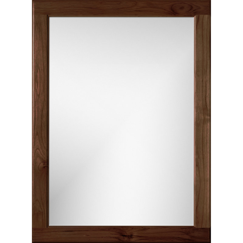 Lysette Wood Wall Mirror, Dark Alder