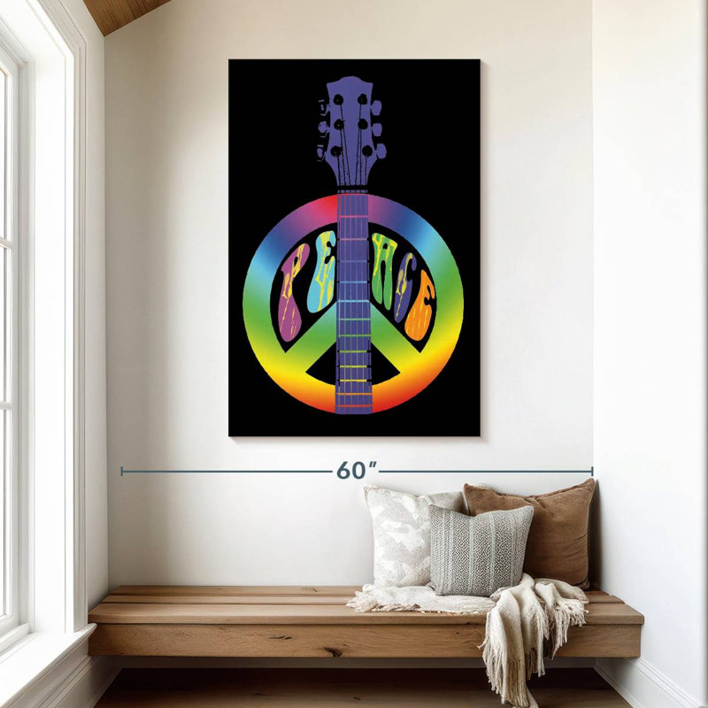 Khadjiah Peace Guitar, 48" H x 32" W