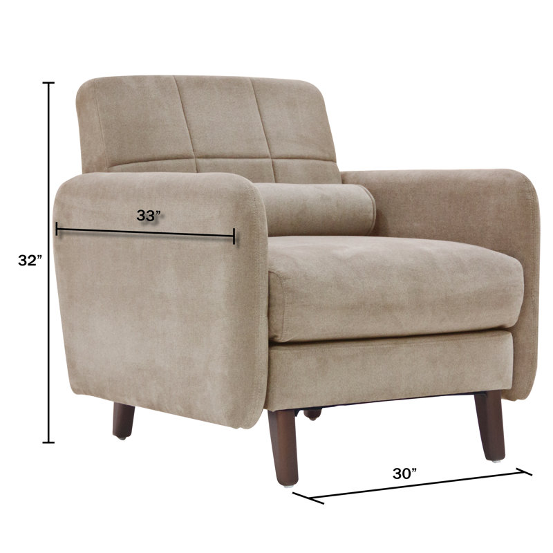 Fauteuil en polyester Natalie, Beige