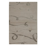 High-Quality Hand-Knotted Ecru Area Rug