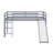 Low Loft Bed With Slide, Ladder, Safety Guardrails-1980673599
