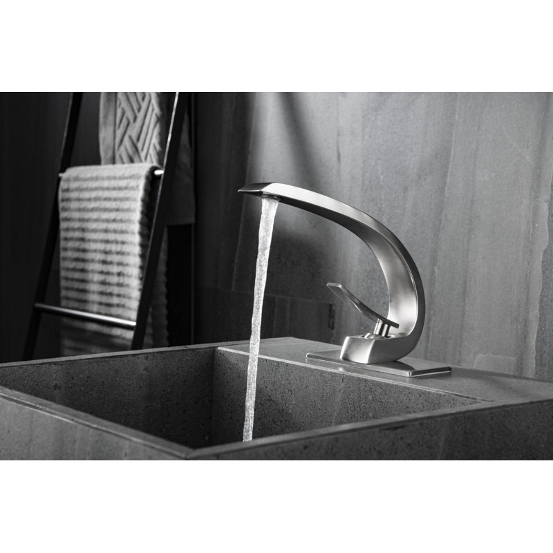 Robinet de salle de bain à un trou, Nickel brossé