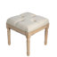 Square Upholstered Rustic Ottoman Bench