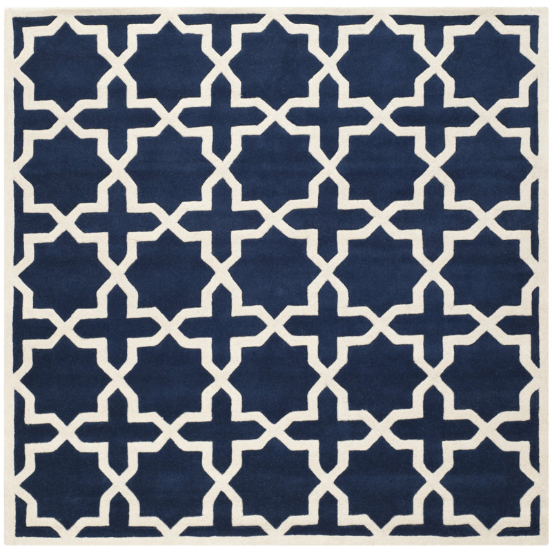 Paddy Hand Tufted Wool Geometric Rug, Square 7'