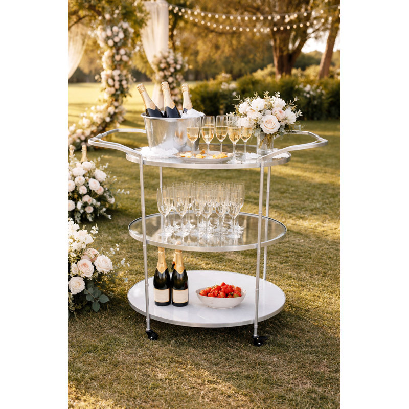 Kelly Serving Cart, Silver