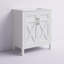 Ensemble de meuble-lavabo autoportant 30 po Amandie blanc mat avec plateau en céramique blanche-1737066742