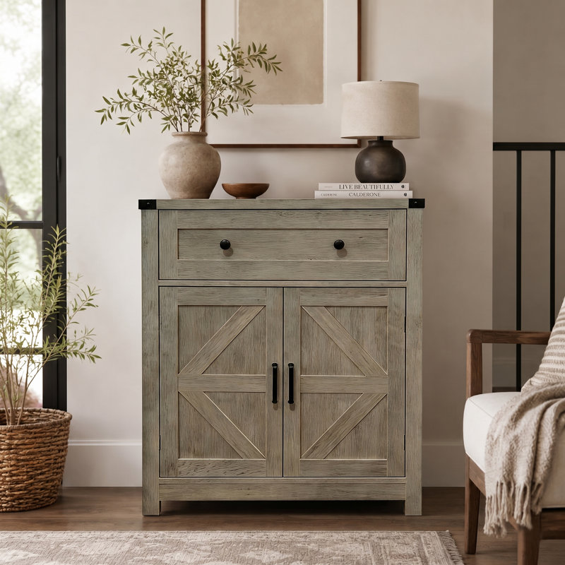 Armoire de rangement Farmhouse, Gris
