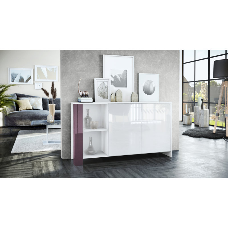 Antum 143cm Sideboard, High Gloss Blackberry