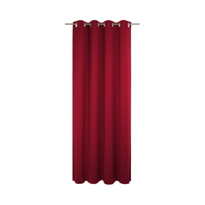 Valeriani Room Darkening Single Curtain Panel, 175cm H x 132cm W, Red