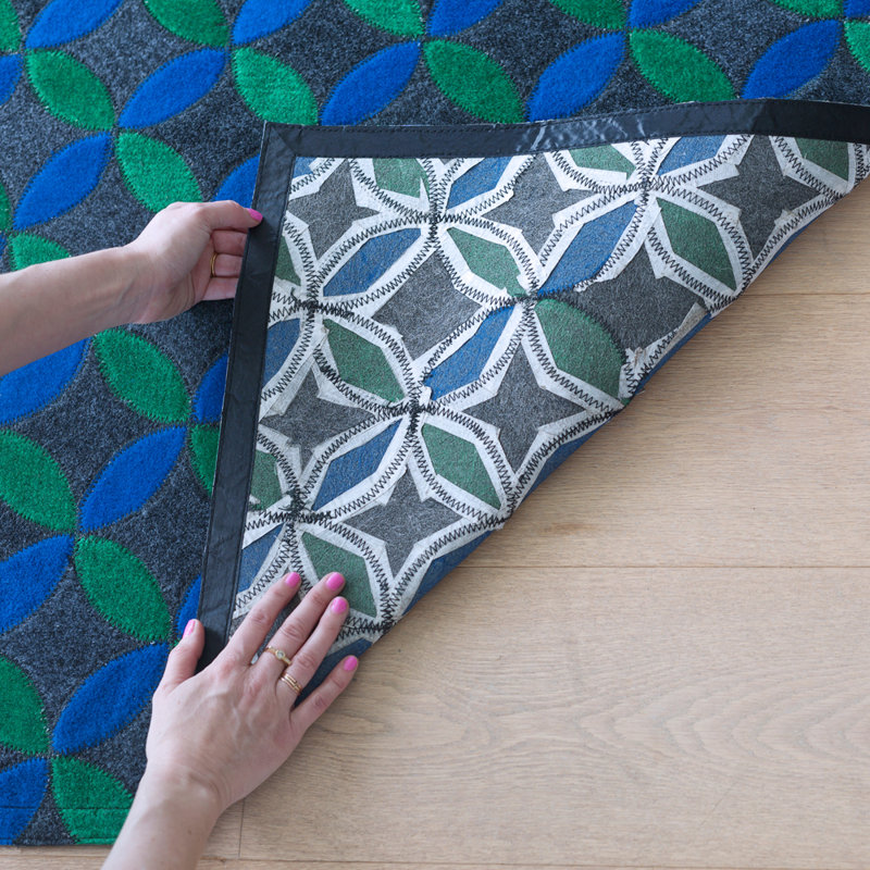 Aladdin Geometric Area Rug in Blue, Rectangle 9'10" x 13'1"