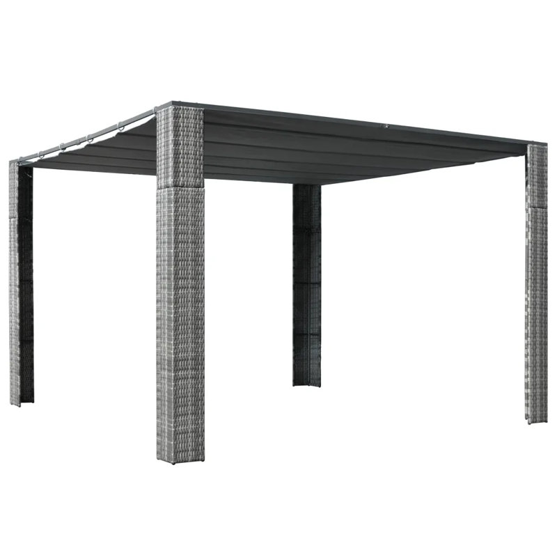 Alinah 3 x 3m Steel Patio Gazebo, Anthracite, Grey