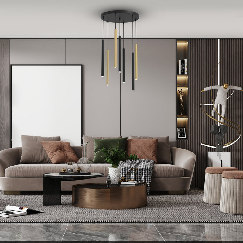 Monza 7 - Light Cluster Pendant, Gold