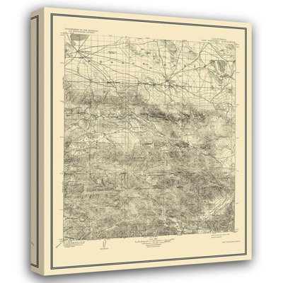 Art sur toile tendue Trent Austin Design® USGS, titré: San Gorgonio California Quad, USGS 1902
