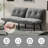 63" Velvet Convertible Futons Sofa Folding Reclining Sleeper Sofa-1068435326