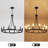 Hendon 12- Light Large Farmhouse Wagon Wheel Chandelier Candle Style Rustic Round Lights Fixture for Kitchen Island Living Room Foyer Entryway-109264151-109264152