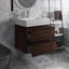 24 po Meuble-lavabo mural simple avec plateau en résine blanche-571594370