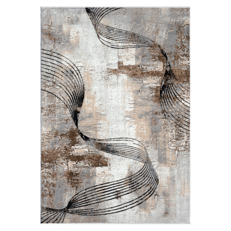 Vladya Abstract design Area Rug, Rectangle 2' x 3'3"