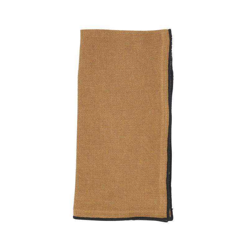 Dartmouth Linen No Pattern Square Napkin, Terracotta