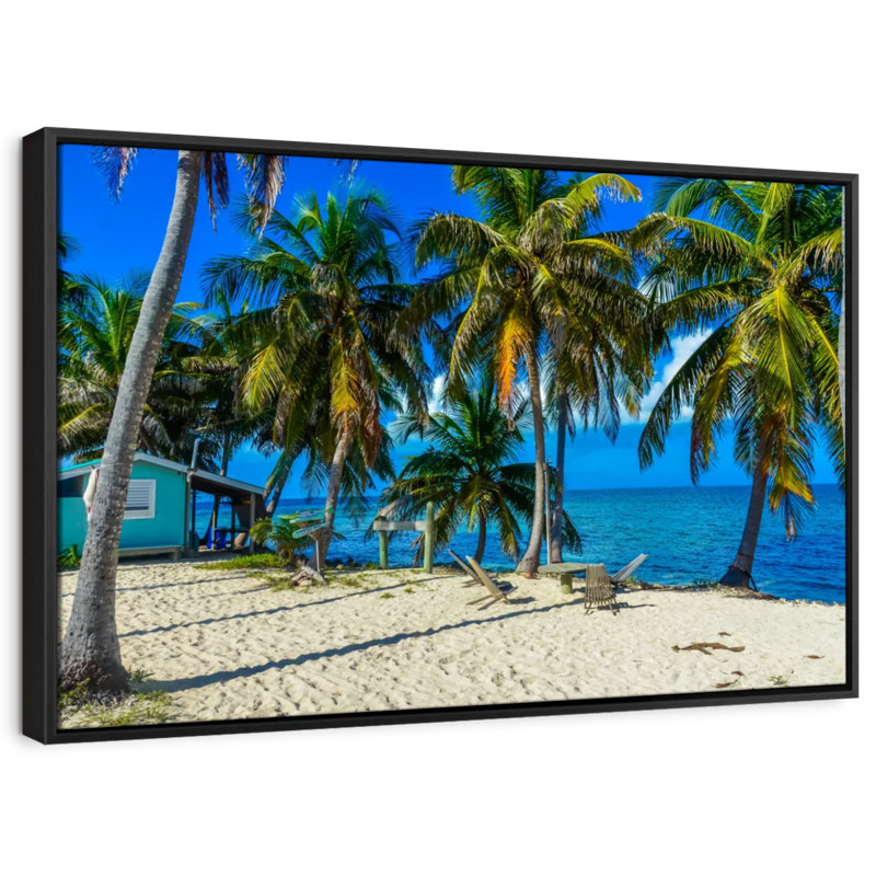 Plage «Cayes du Belize», H 9 po x l 13 po