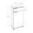 Multi-Purpose Cabinet with Wheeled Legs, White, 19.7 x 39.4 x 15.7 inches | Coated Particle Board, Thickness: 0.6 inches | Features 1 Drawer, Wall-Mountable Design, Perfect for Modern Home & Office Storage