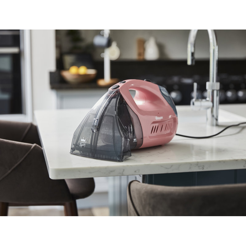 Swan SC18410QOCN TV’s Queen of Clean Handheld Carpet Cleaner with 5m Power Cord, 480ml Water Tank, 500W, Pink