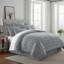 Shay Window Pane Gray Cotton Coverlet Set  8 Piece-1152672776