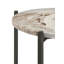 Table d'appoint ronde avec plateau en marbre blanc et bronze industriel