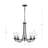 Ahsoka 5 - Light Steel Dimmable Chandelier