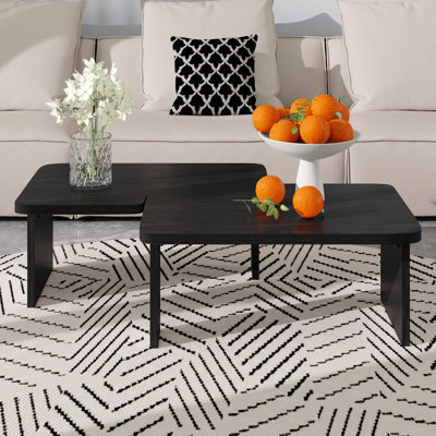 Table basse moderne, table basse, table basse rectangulaire avec motif d'épissure, table gigogne multifonctionnelle