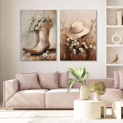 2 Piece Wrapped Canvas Wall Art