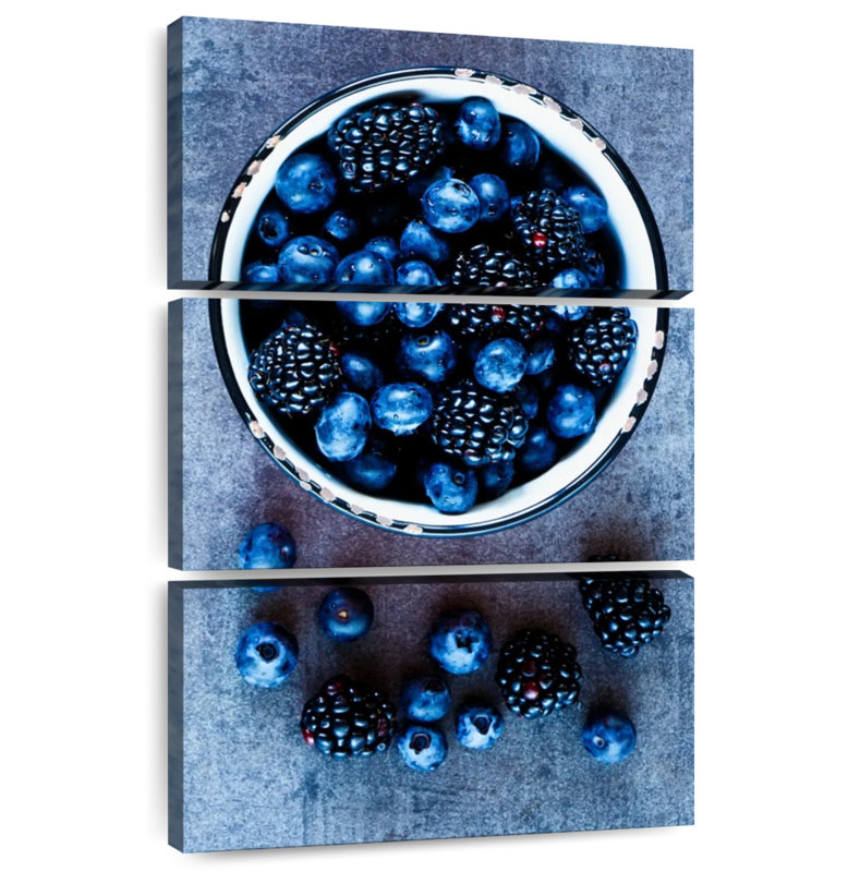 Yarlin Blueberries And Blackberries, 32" H x 20" W