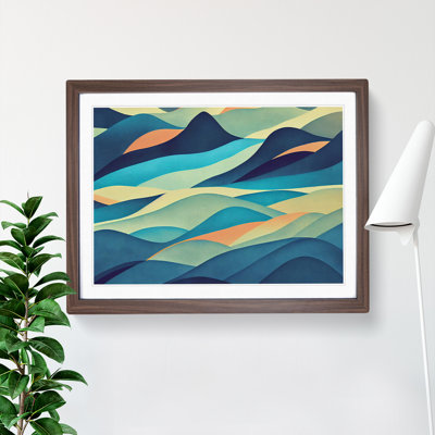 Showstopping Abstract Mountains - Framed Print