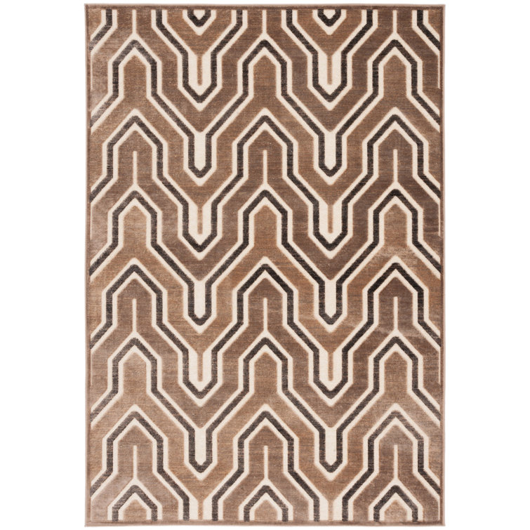 Tapis chameau / crème