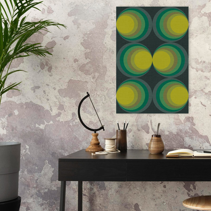 Contemporary Art Bold Geometric Minimalist Wall Art by Alexandra Weise - Wrapped Canvas Print, 60.96 cm H x 40.64 cm W, Green