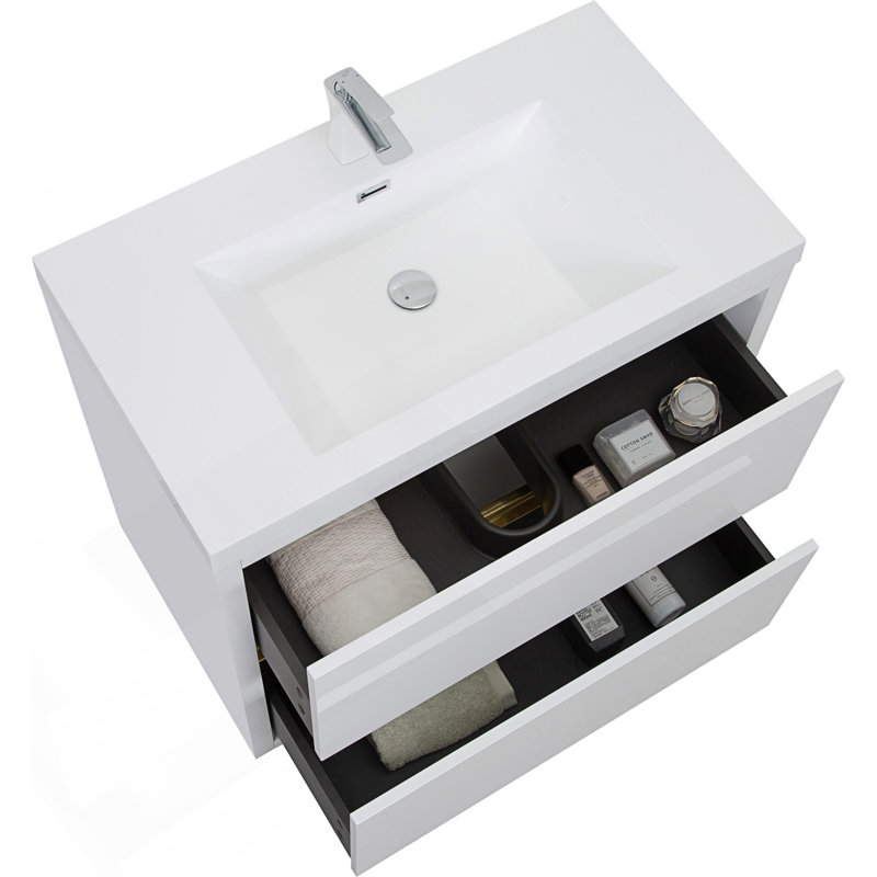Meuble-lavabo autoportant avec lavabo