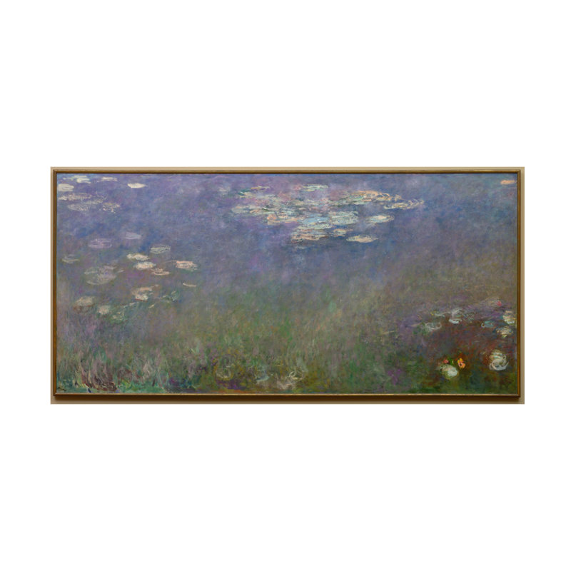 «Water Lilies Agapanthus» sur toile par Claude Monet, H 24 po x l 47 po x P 2 po