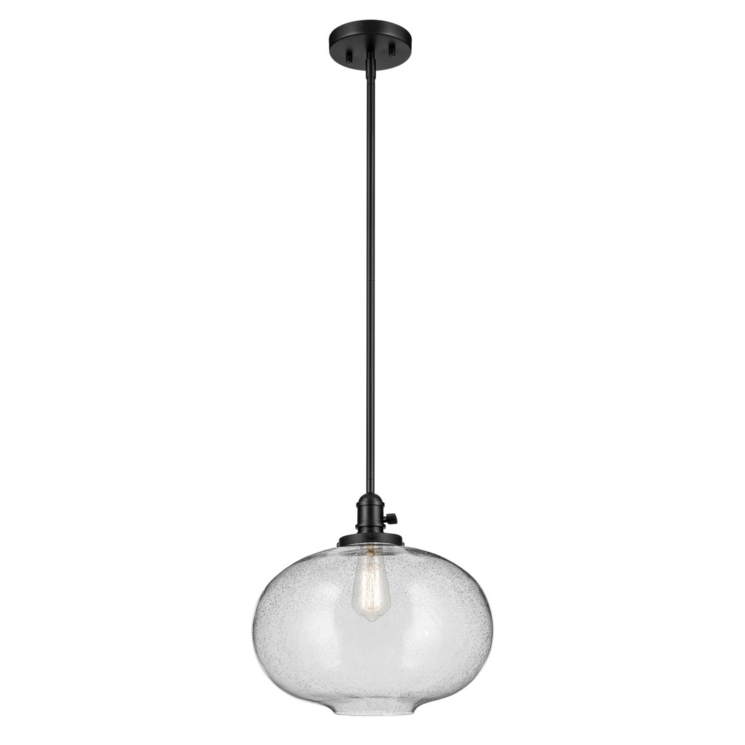 14" 1-Light Globe Pendant Breakwater Bay 